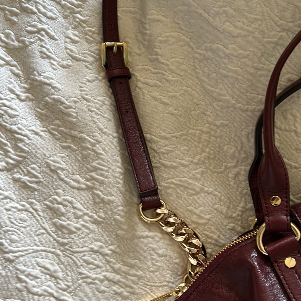 NWOT Michael Kors Burgundy Satchel - Picture 6 of 13